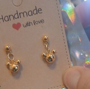 ♥️ Homemade Dainty Gold Mickey Mouse Heads